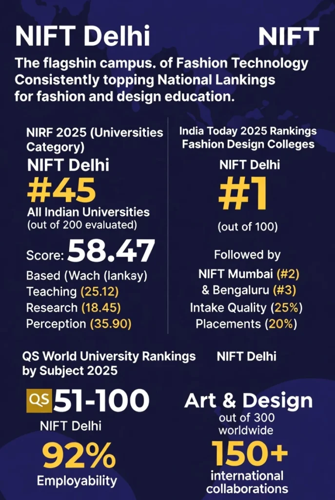 NIFT Delhi Rankings
