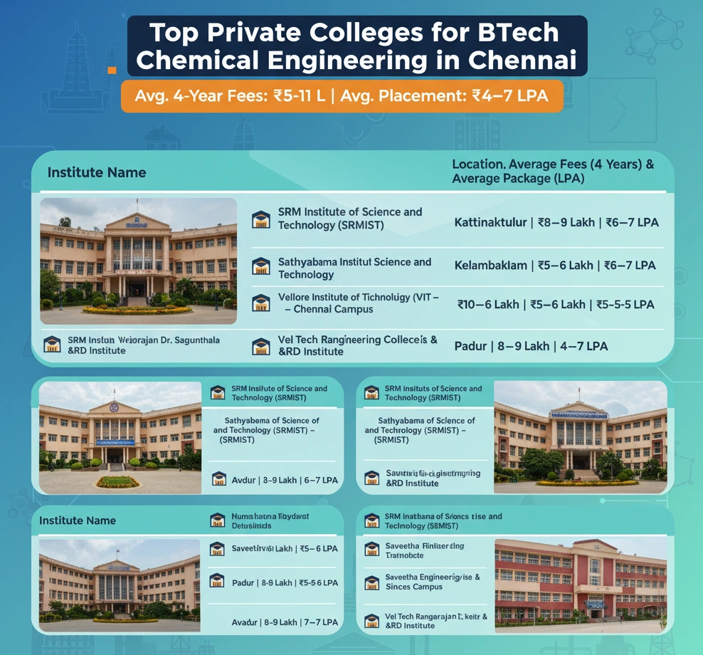 BTech Chemical Engineering Private Colleges