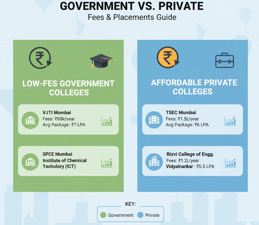 BTech Colleges in Mumbai Government vs Private