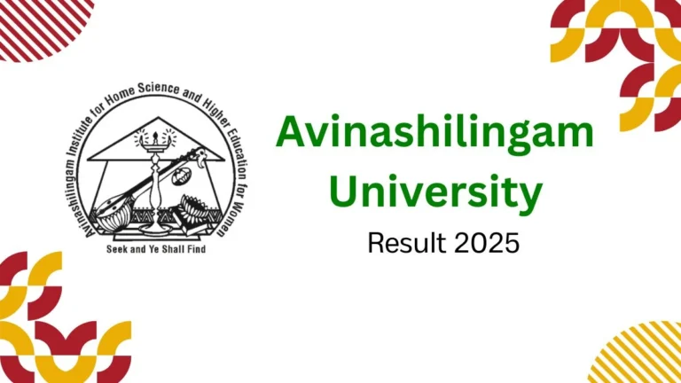 Avinashilingam University Result 2025