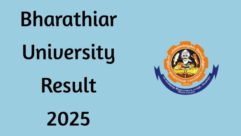Bharathiar University Result 2025-2026 | Check UG, PG, Distance Education Results