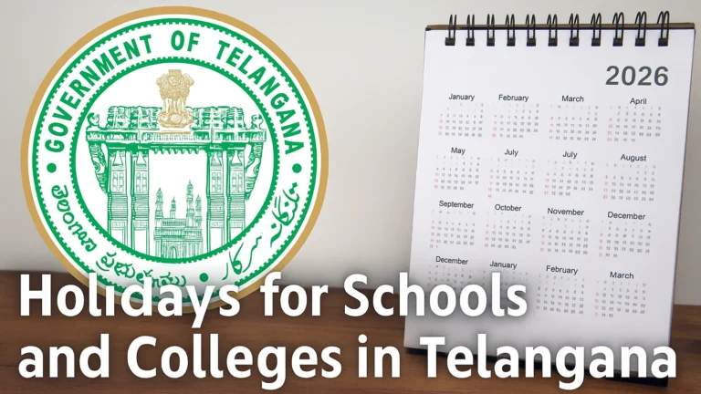 Holidays for Schools and Colleges in Telangana 2026