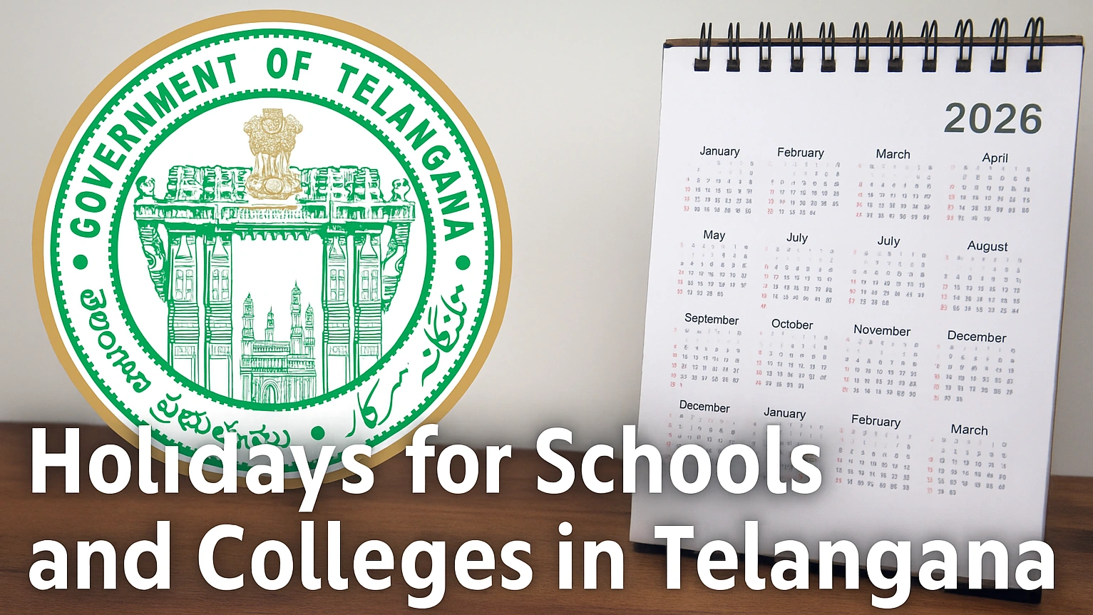 Holidays for Schools and Colleges in Telangana 2026
