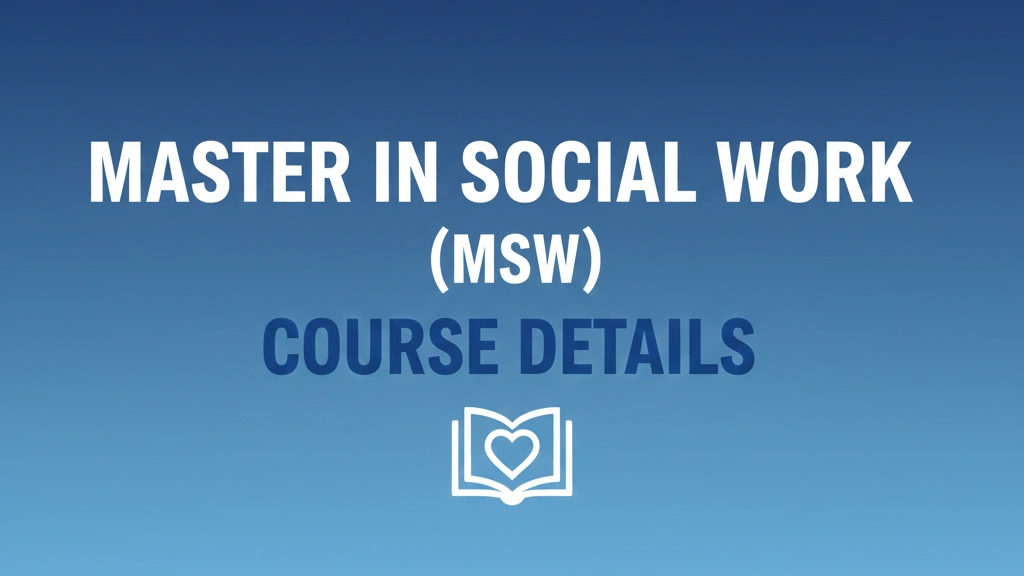 Master in Social Work Course