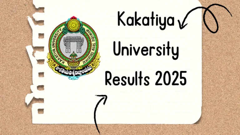 Kakatiya University Result 2025-2026
