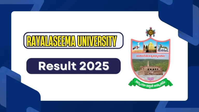 Rayalaseema University Degree Result 2025-2026 -
