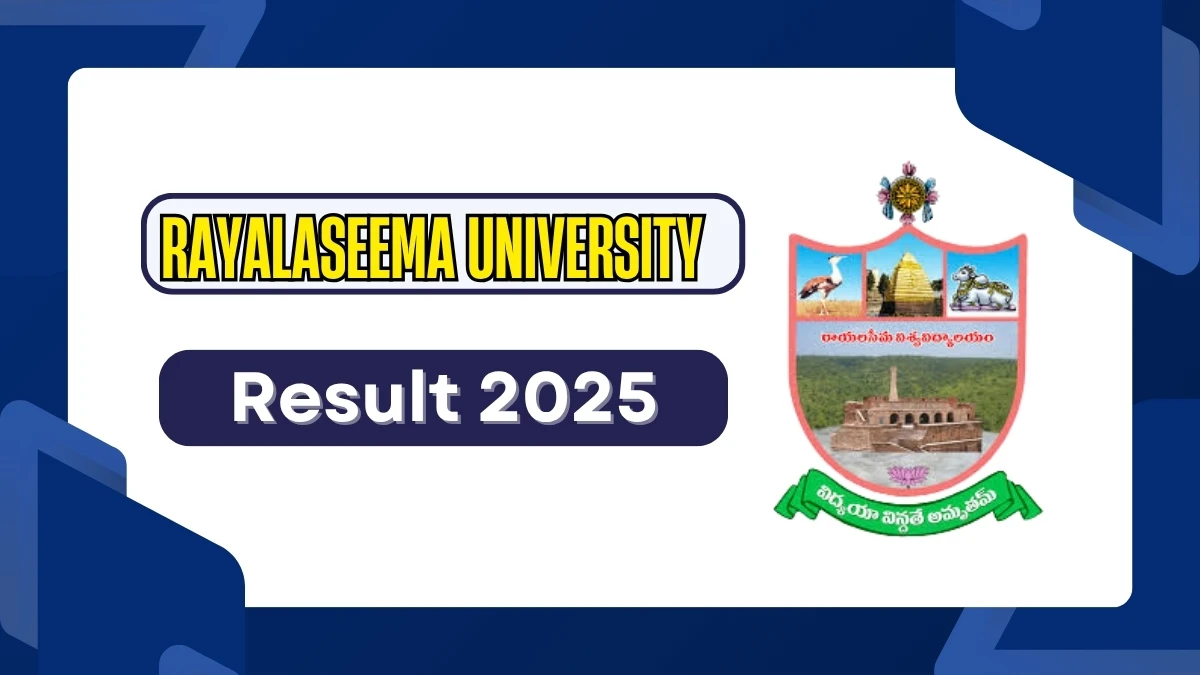Rayalaseema University Degree Result 2025-2026 -