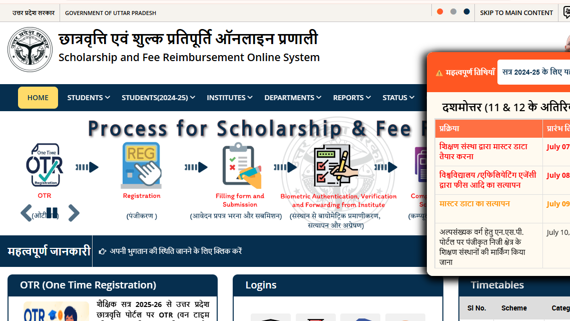 UP Scholarship for BSc