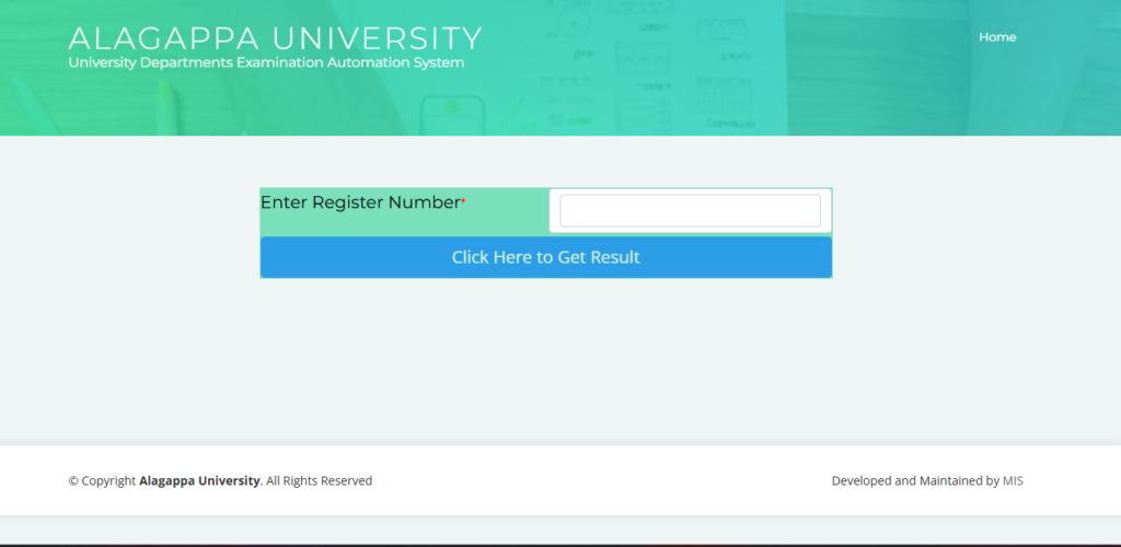 Alagappa University Result 2025-2026