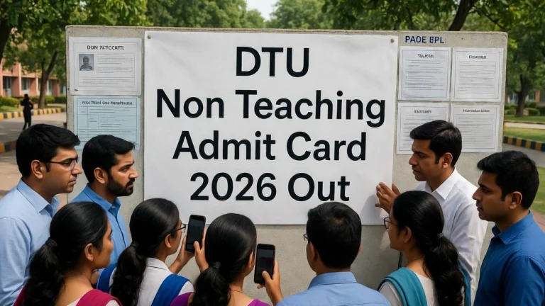 Delhi Technological University Issues Admit Cards for Non-Teaching Recruitment Exam