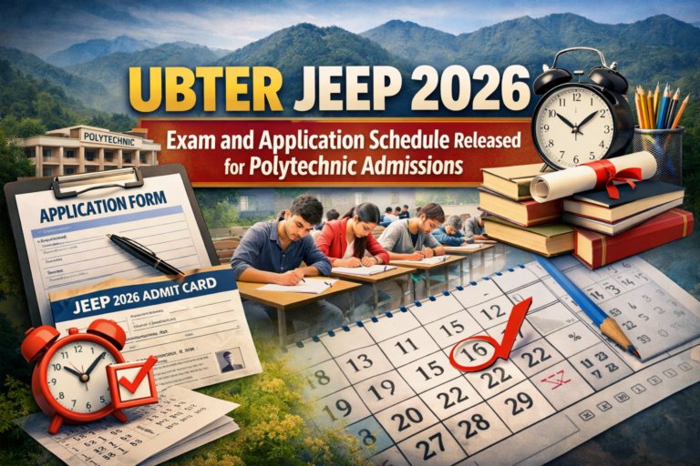 UBTER JEEP 2026: Exam and Application Schedule Released for Polytechnic Admissions