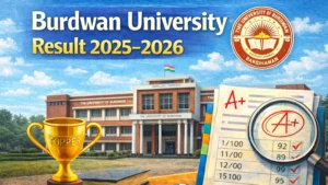 Burdwan University Result 2025-2026 - Check BA, BSc, BCom, MA, MBA Semester Results