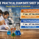 CBSE Practical Exam Date Sheet 2026: Check Class 10 & 12 Schedule