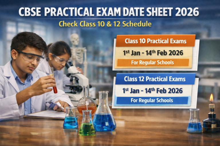 CBSE Practical Exam Date Sheet 2026: Check Class 10 & 12 Schedule