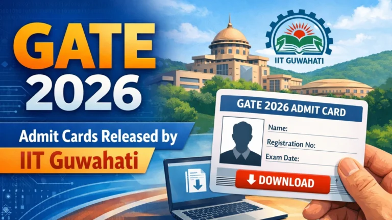 GATE 2026 Admit Cards Released by IIT Guwahati; Direct Link Provided, Download Hall Ticket