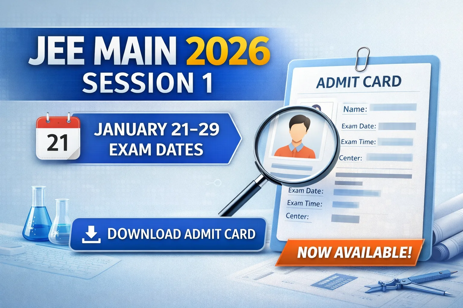 JEE Main 2026 Session 1 Admit Card