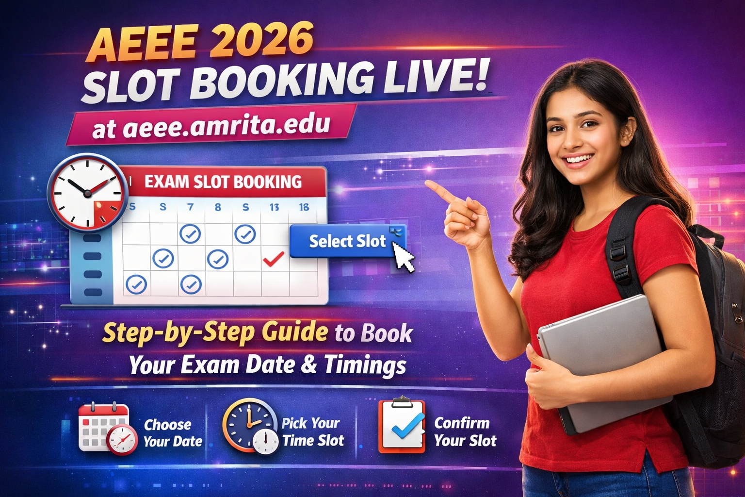 AEEE 2026 Slot Booking Live at aeee.amrita.edu: Step-by-Step Guide to Book Your Exam Date & Timings