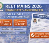 RSMSSB REET Mains 2026 Begins Tomorrow