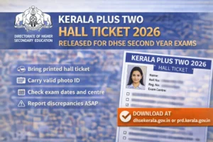 Kerala Plus Two Hall Ticket 2026