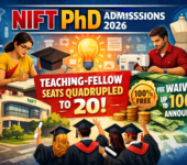 NIFT PhD Admissions 2026: Teaching-Fellow Seats Quadrupled to 20; Fee Waivers Up to 100% Announced