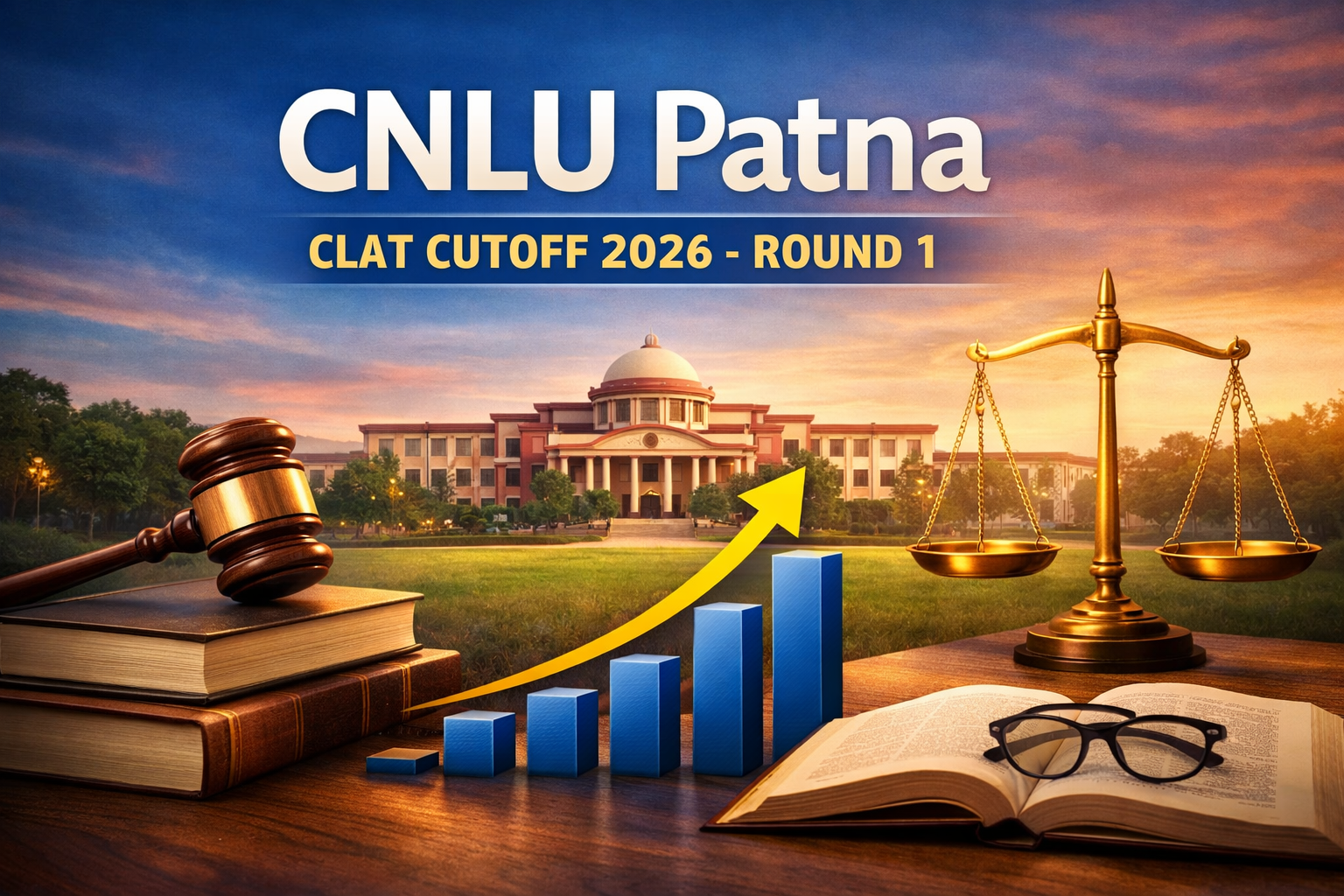 CNLU Patna CLAT Cutoff 2026 - Round 1