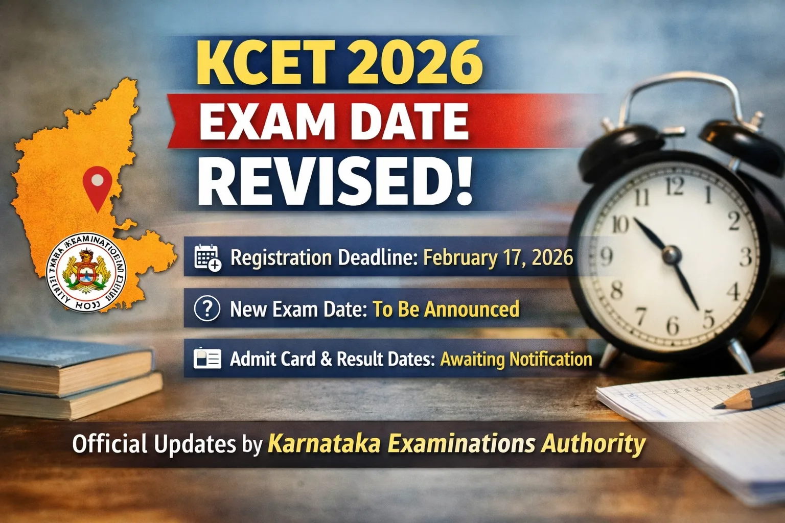 KCET 2026 Exam Date Update