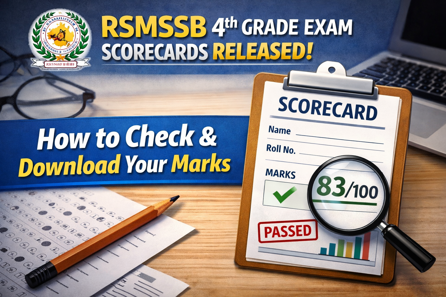 RSMSSB Releases 4th-Grade Exam Scorecards; Here’s How to Check and Download Your Marks