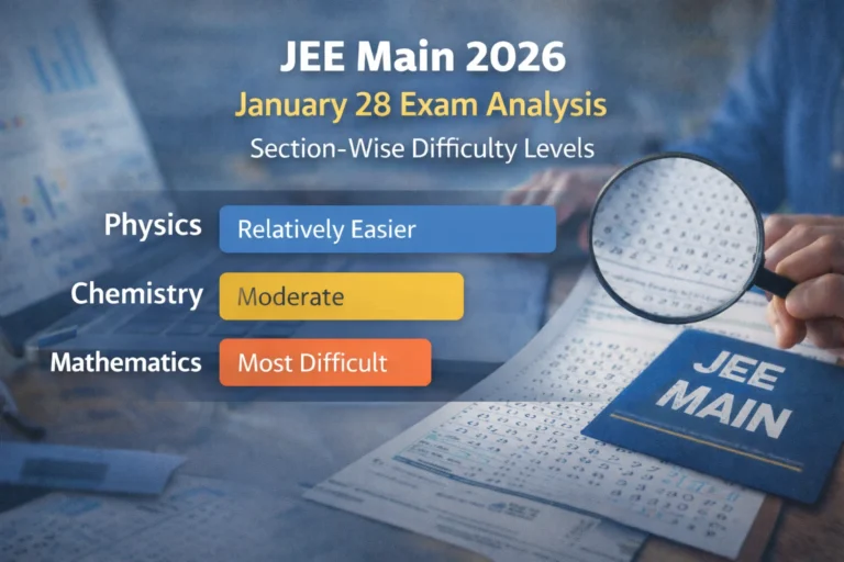 JEE Main 2026 January 28 Shift-Wise Exam Analysis