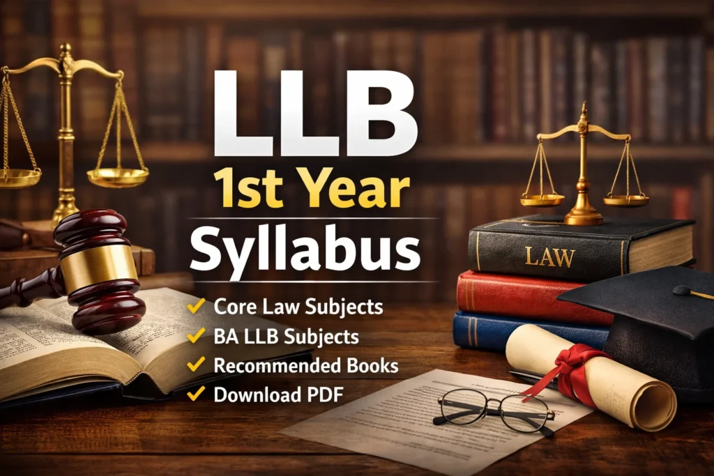 LLB 1st Year Syllabus 2026: Subjects, PDF, Books & Study Guide