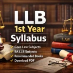 LLB 1st Year Syllabus 2026: Subjects, PDF, Books & Study Guide