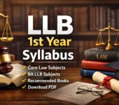 LLB 1st Year Syllabus 2026: Subjects, PDF, Books & Study Guide LLB 1st Year Syllabus 2026