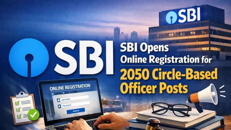 SBI Opens Online Registration for 2050 Circle-Based Officer Posts in 2026 Recruitment Drive, Direct Apply Link Here