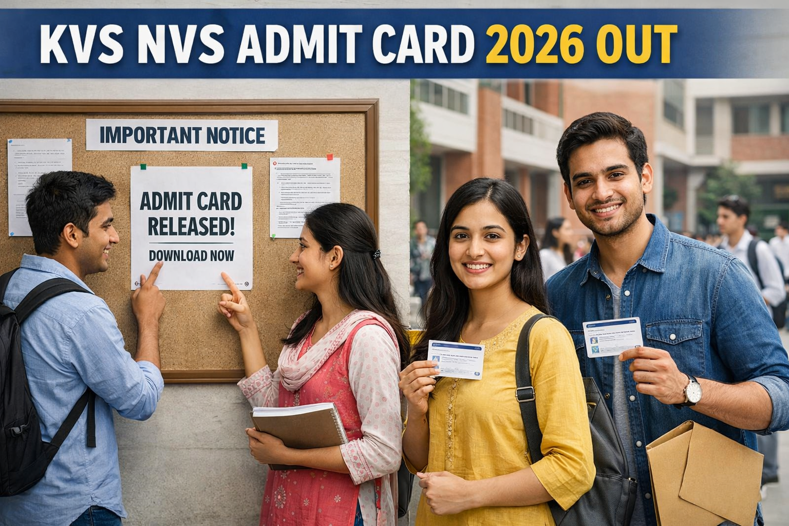 KVS NVS Admit Card Released