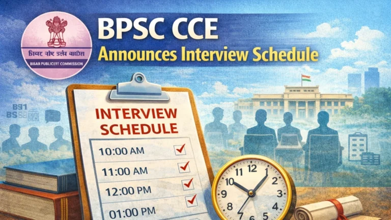 BPSC 70th CCE Interview Schedule Out