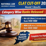 NLUO Odisha CLAT Cutoff 2026 Round 2 Released - Category Wise Ranks for BA LLB and BBA LLB