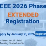 AEEE 2026 Phase 1 Registration Extended to January 21; Slot Booking Remains Unchanged