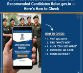 UPSC CDS I 2025 Result Declared: Marks of Recommended Candidates Released on upsc.gov.in — Here’s How to Check