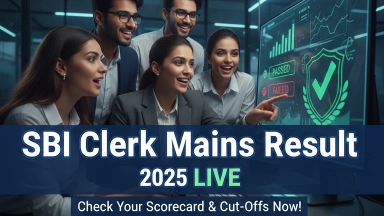 SBI Clerk Mains Result 2025 at sbi.co.in