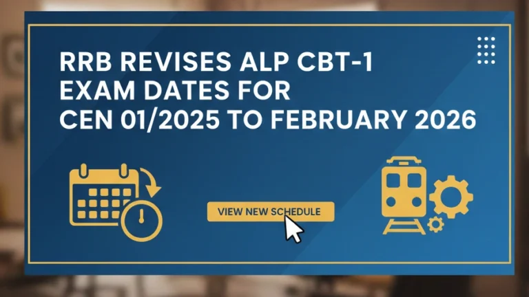 RRB Revises ALP CBT-1 Exam Dates