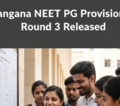 Telangana NEET PG Provisional Merit List Round 3 Released, 1833 Management Quota Candidates Declared Eligible Telangana NEET PG Provisional Merit List Round 3 Released