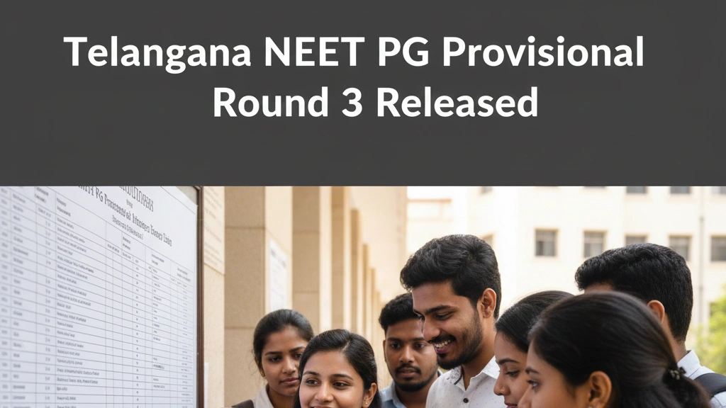 Telangana NEET PG Provisional Merit List Round 3 Released