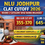 NLU Jodhpur CLAT Cutoff 2026 Round 2 - Category Wise Closing Ranks Released