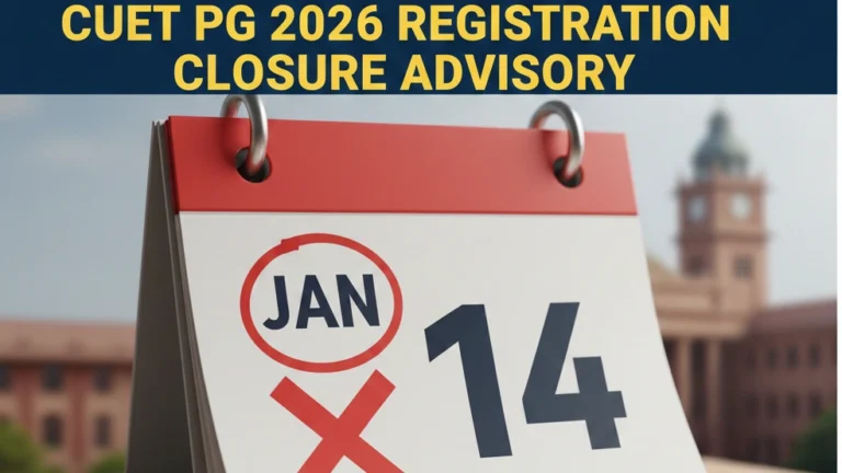 CUET PG 2026 Registration Deadline Approaches as NTA Issues Advisory, Registrations to Close by Jan 14
