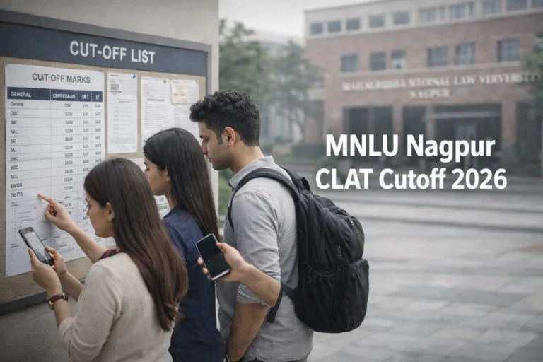 MNLU Nagpur CLAT Cutoff 2026 – Round 1 Category Wise Ranks Released