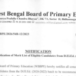 WBBPE Releases D.El.Ed 2020-2022 Merit List for Primary Teacher Recruitment: Check Official Notice