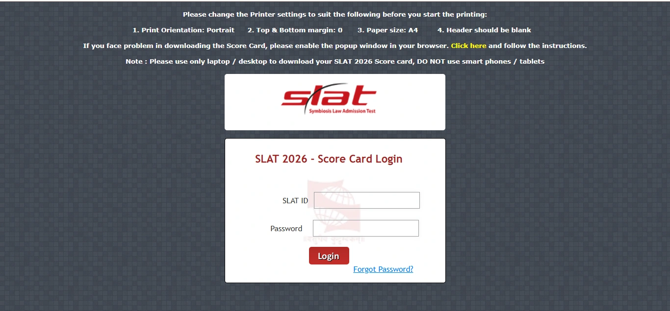 SLAT 2026 Results LIVE 