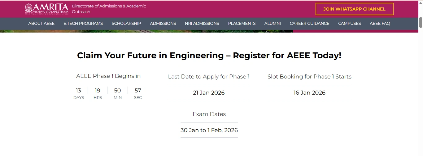 AEEE 2026 Phase 1 Registration Extended
