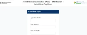 JEE Main 2026 Session 1 Admit Card Released