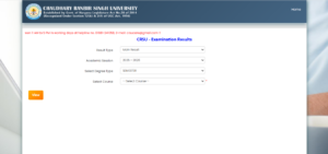 CRSU Official Result Portal