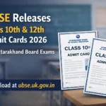 UBSE Releases Class 10 and 12 Admit Cards 2026 for Uttarakhand Board Examinations